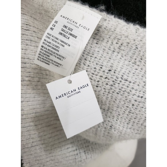 NEW American Eagle Black White Oversized flower Chunky Scarf Blanket Womens Gift - Picture 4 of 5